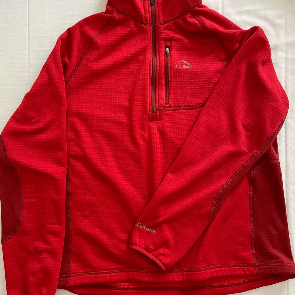 Mens Large LL Bean Zip Up
